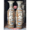 Lục bình sứ tứ quý men rạn đắp nổi kỹ cao cấp Bát Tràng 1m6