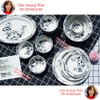 Bộ bát đĩa nhà hàng họa tiết hoa sen cực sang 3