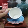 Tách espresso men xanh da trời bóng 80ml gốm sứ Bát Tràng 1