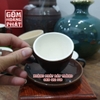 Tách cafe espresso men nâu bóng 80ml gốm sứ Bát Tràng 1