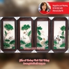 Tranh tứ quý men ngọc nổi 3D Xuân Hạ Thu Đông
