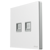 Ổ cắm mạng đôi Simon M7 AIR màu White 665228