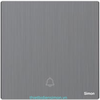Công tắc nút nhấn chuông cửa (16AX 250V) (Metal) màu Brushed Grey Simon M7 666301M-2B