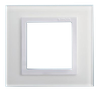 Khung viền đơn vuông kính trắng lắp công tắc thẻ từ Series V8 80612-30