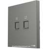 Ổ điện thoại và mạng Simon M7 AIR màu Platinum Grey 665229-6Q