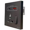 Ổ cắm đa năng+cộng sạc USB Type A, C 20W Simon S6 58E7253-61 màu xám