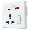 Ổ cắm đa năng+cộng sạc USB Type A, C 20W Simon S6 58E7253