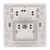 Ổ cắm 2 chấu lắp đế vuông và 1 công tắc 2 chiều Simon Series 50 51074B
