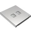 Module Ổ cắm mạng đôi Cat.6 (Metal) màu Frosted Silver Simon M7 665228M-2A