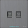 Module Ổ cắm điện thoại và mạng (Metal) màu Brushed Grey Simon M7 665229M-2B