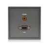 Module Ổ cắm VGA và tai nghe 3.5 mặt vuông màu Xám Simon i7 700495-61