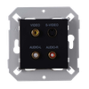 Module Ổ cắm tín hiệu Audio-Video AV-S vuông màu đen Simon V8 80493-26