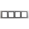 Khung viền bốn màu bạc dùng cho 4 đế lắp nhân Simon Series V8 80841-42