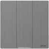 Công tắc 3 hạt 1 chiều (16AX 250V) (Metal) màu Brushed Grey Simon M7 661031M-2B