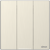 Công tắc 3 hạt 2 chiều (16AX 250V) (Metal) màu Satin Gold Simon M7 661032M-2C