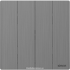 Công tắc 4 hạt 2 chiều (16AX 250V) (Metal) màu Brushed Grey Simon M7 661042M-2B
