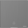 Công tắc nút nhấn chuông cửa (16AX 250V) (Metal) màu Brushed Grey Simon M7 666301M-2B