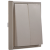 Module Công tắc đôi vuông một chiều màu Champagne Simon Series i7 701021-46
