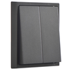 Module Công tắc đôi vuông một chiều màu Xám Simon Series i7 701021-61
