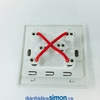 Bộ công tắc trung gian đơn 6 cực chuẩn vuông màu trắng Simon 50 51026B