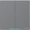 Công tắc trung gian đôi (16AX 250V) (Metal) màu Brushed Grey Simon M7 661046M-2B