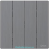 Công tắc 4 hạt 2 chiều (16AX 250V) (Metal) màu Brushed Grey Simon M7 661042M-2B