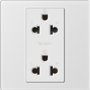 Ổ cắm đôi 3 chấu 16A (Gem) màu Diamond White Simon M7 661287G-4F