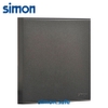 Mặt che trơn lắp đế vuông âm tường cao cấp màu xám Simon E6 721000-61