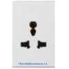 Ổ cắm đơn 3 chấu đa năng size L màu trắng Simon K9 K9413L