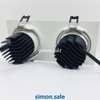Khung đôi Đèn LED COB chiếu điểm hình vuông đầu phẳng Simon N0424-0280