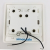 Bộ công tắc đơn vuông 2 chiều 2 cực có đèn LED xanh Simon S50 53224BD