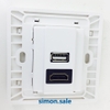 Ổ cắm USB và HDMI lắp chuẩn đế vuông màu trắng Simon Series 50 55494