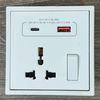Ổ cắm đa năng kèm công tắc sạc USB Type C màu trắng Simon 70E7253