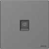 Ổ cắm mạng Cat.6 (Metal) màu Brushed Grey Simon M7 665218M-2B