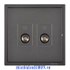 Module Ổ cắm TV đôi chuẩn đế vuông cao cấp màu Xám Simon i7 705119-61