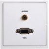 Module Ổ cắm VGA và tai nghe 3.5 mặt vuông màu trắng Simon i7 700495