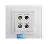 Module Ổ cắm tín hiệu Audio-Video AV-S vuông màu trắng Simon V8 80493