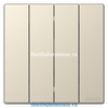 Bộ công tắc bốn 2 chiều 16A vuông màu sâm panh Simon S6 581042-46