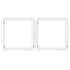 Khung viền đôi lắp liền khối chuẩn vuông màu trắng Simon S6 580620