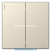 Bộ công tắc đôi 1 chiều 16A vuông màu sâm panh Simon S6 581021-46