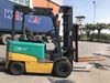 Xe nâng điện cũ ngồi lái 4 bánh Komatsu-Model FB25XL-11. Năm 2009. Khung FSV-500 3 tầng nâng. Nhập chính nghạch từ Nhật bản