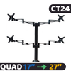 GIÁ TREO 4 MÀN HÌNH MÁY TÍNH GẮN BÀN CT24