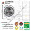 Quạt hộp tản chuyển hướng điện TICO HB400 màu kem xám