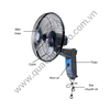 Quạt treo TICO TM-B300 màu xám đậm