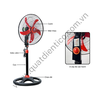 Quạt cây đứng công nghiệp 5 cánh CCN-B500