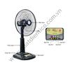 Quạt lửng/quạt lỡ TICO LB400 xám đậm