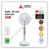 Quạt cây đứng điều khiển hk-tc66 màu kem trắng - TICO
