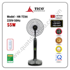 Quạt cây đứng điều khiển hk-tc66 màu xám đậm - TICO
