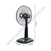 quạt lửng lb400 tico kích thước quạt
