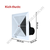Quạt thông gió âm trần hút ngang TICO TC25AV4 kích thước quạt